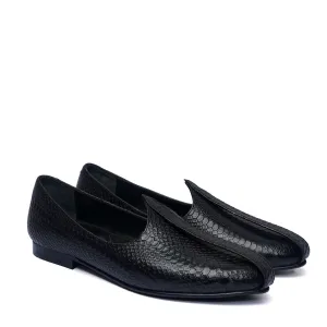 Snake Skin Black Jalsa Jutti