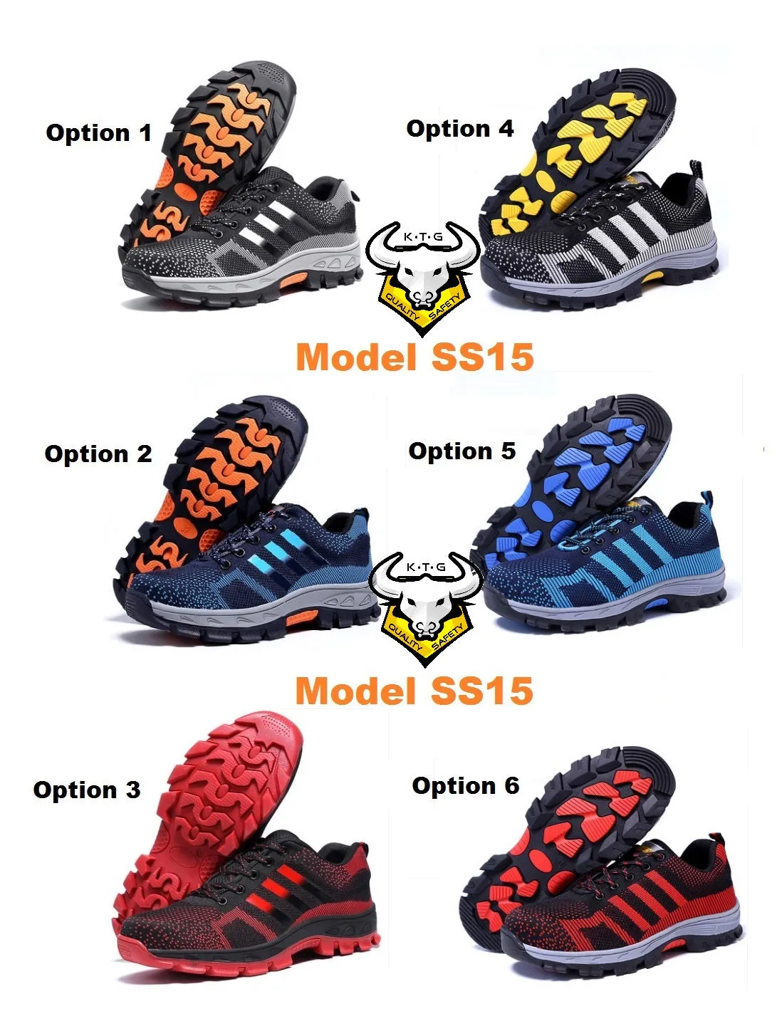 Steel Toe Sports Safety Shoes - Model SS15 (Option 5)