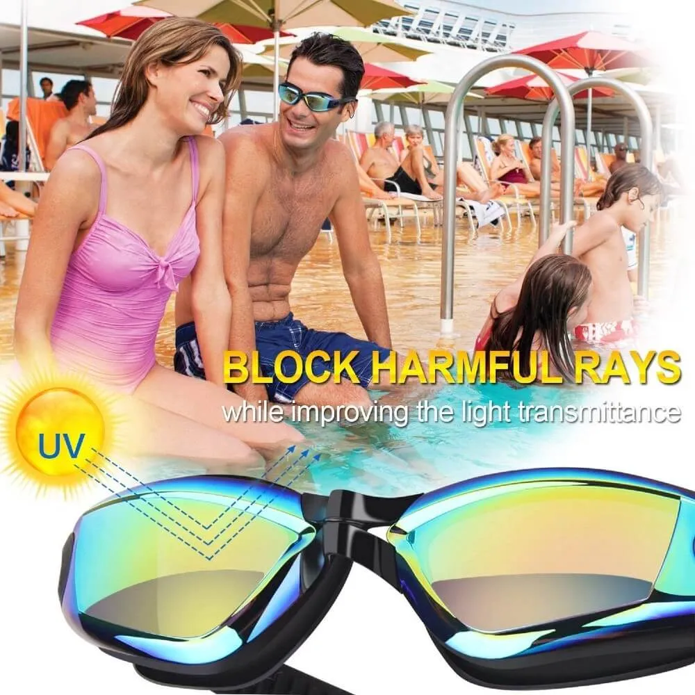 Swim Goggles No Leaking Anti Fog UV Protection Swimming Goggles for Women and Men