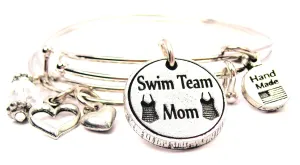 Swim Team Mom Expandable Bangle Bracelet Set