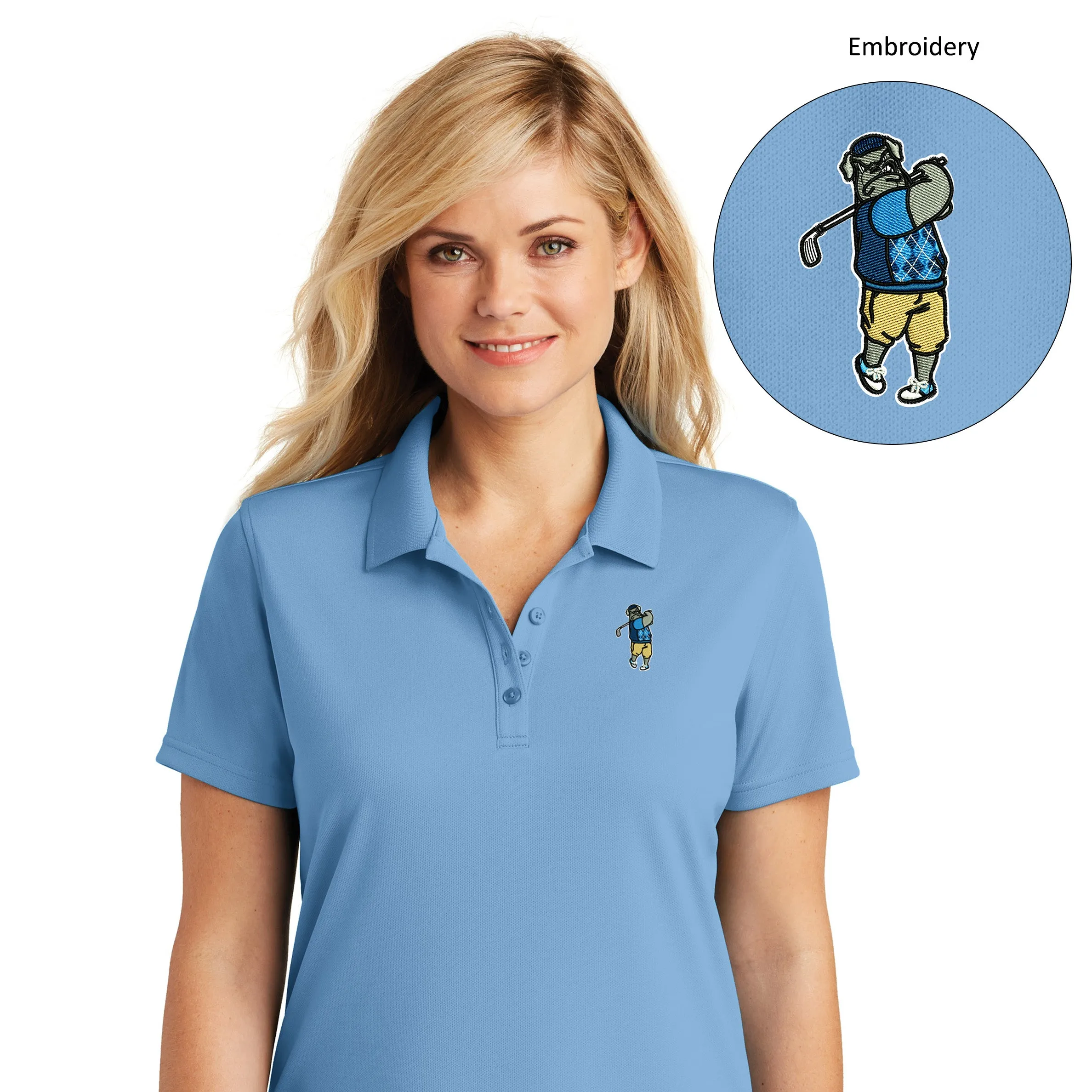 The Citadel, C Star, Spike the Golfer, Port Authority® Ladies Dry Zone® UV Micro-Mesh Polo