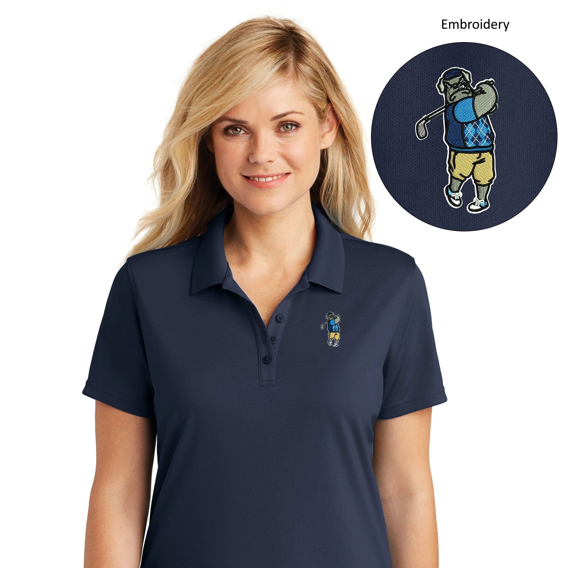 The Citadel, C Star, Spike the Golfer, Port Authority® Ladies Dry Zone® UV Micro-Mesh Polo