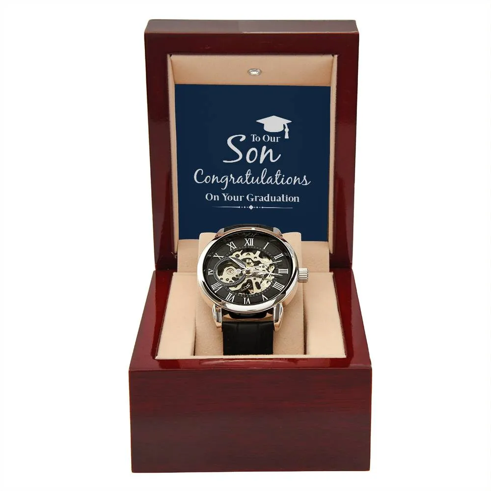 To our Son Congratulations on your Graduation, Men's Openwork Watch