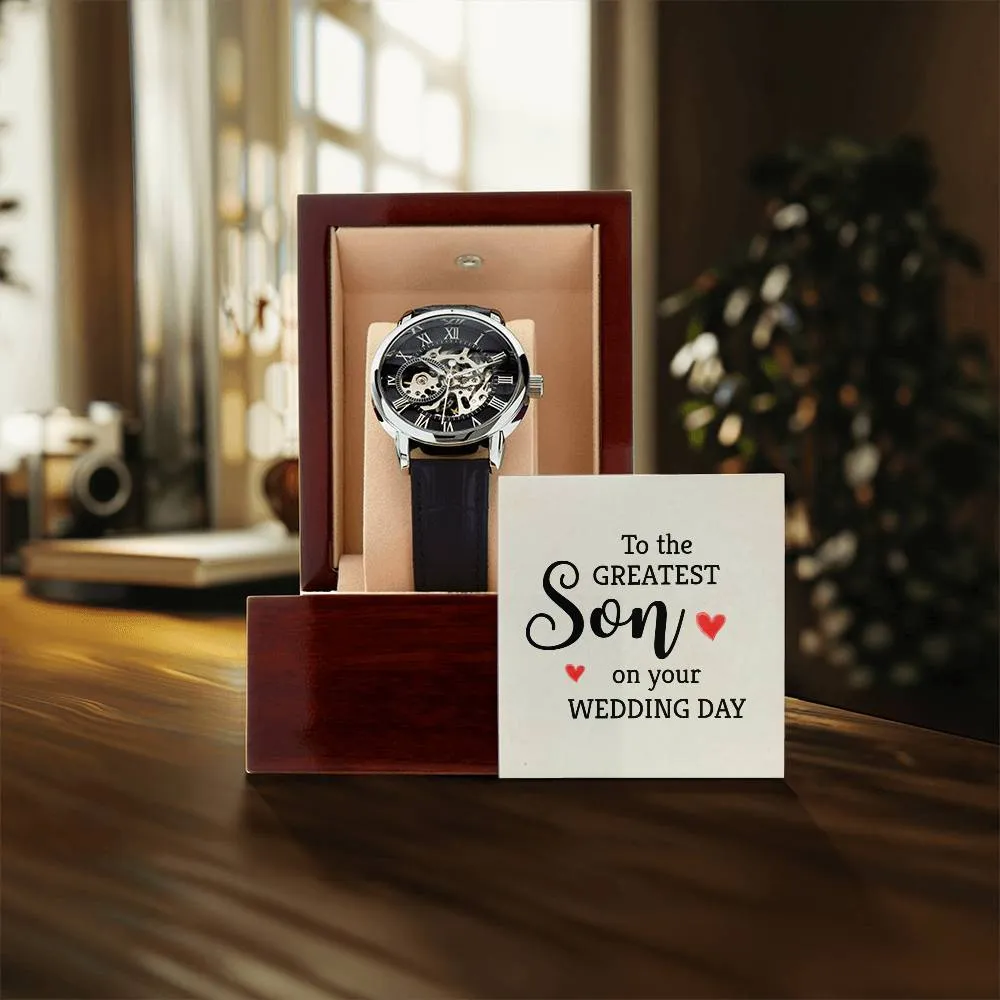 To the greatest son, Men's Openwork Watch