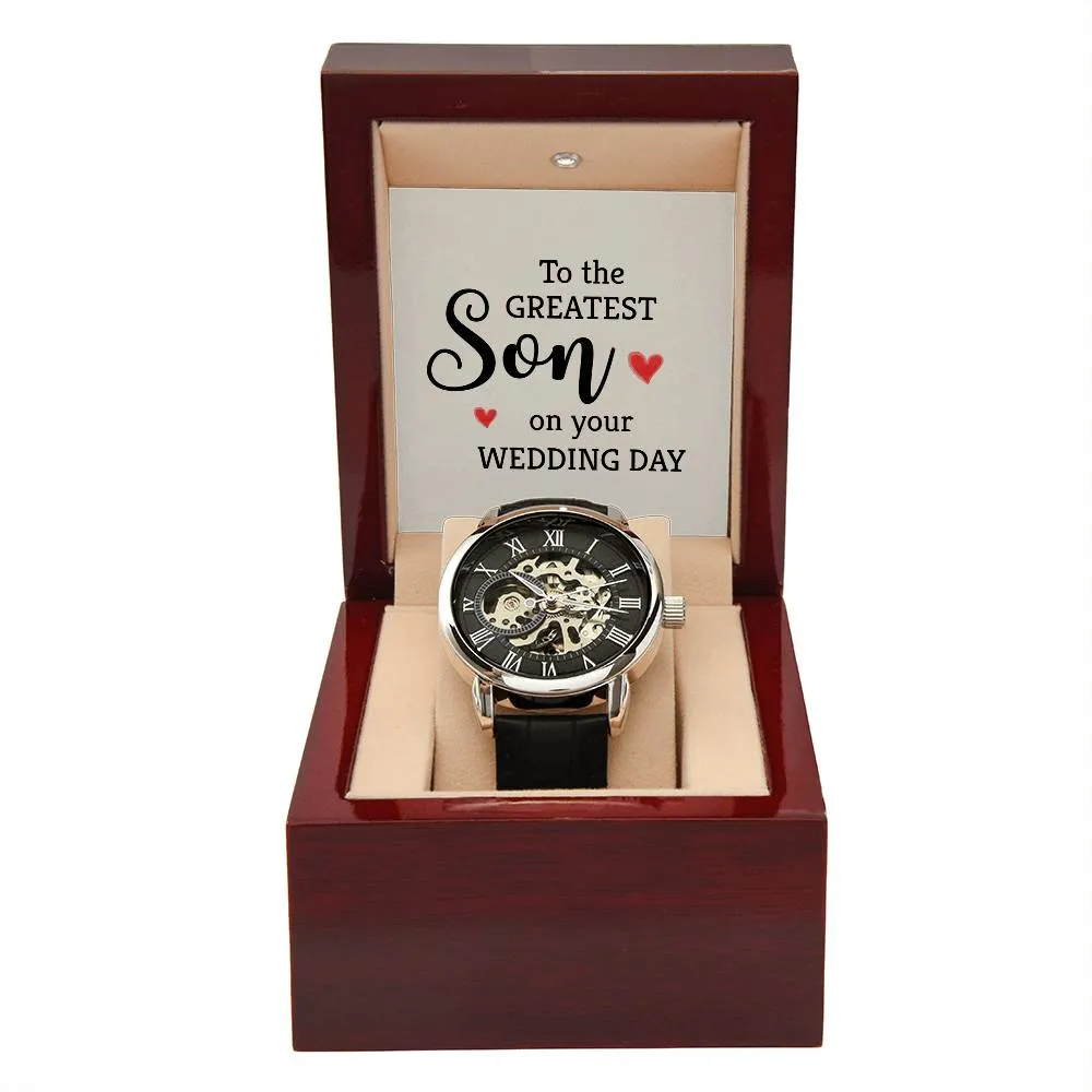 To the greatest son, Men's Openwork Watch