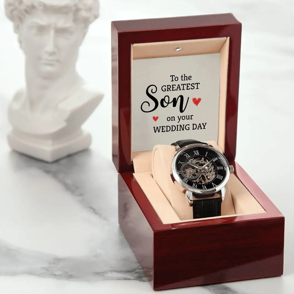 To the greatest son, Men's Openwork Watch