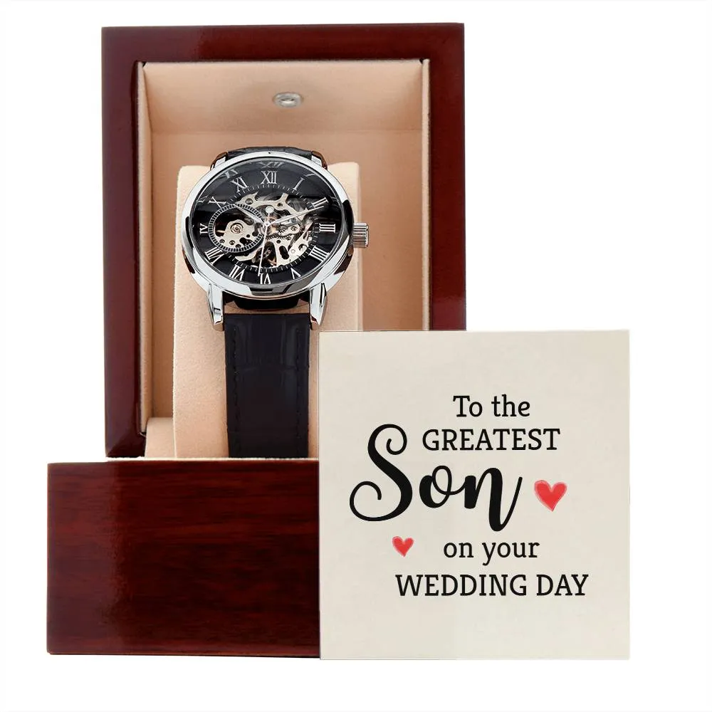 To the greatest son, Men's Openwork Watch