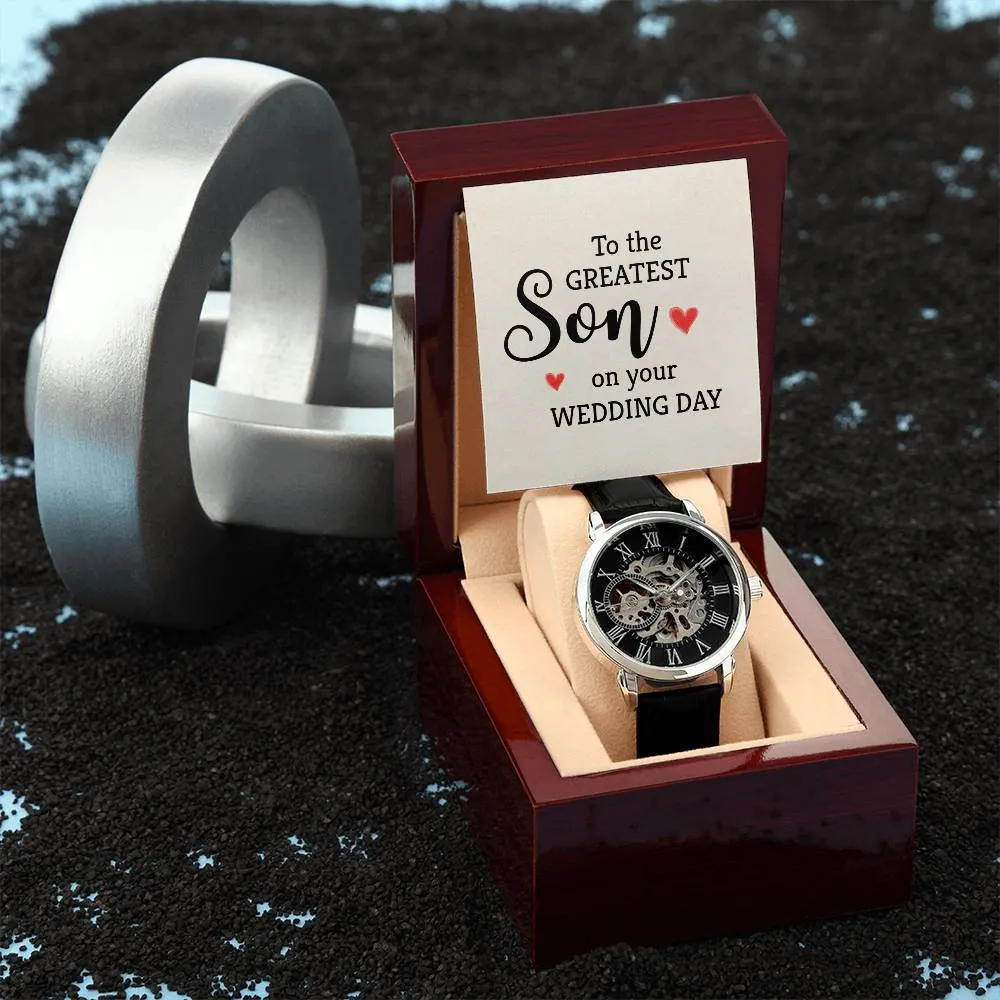 To the greatest son, Men's Openwork Watch