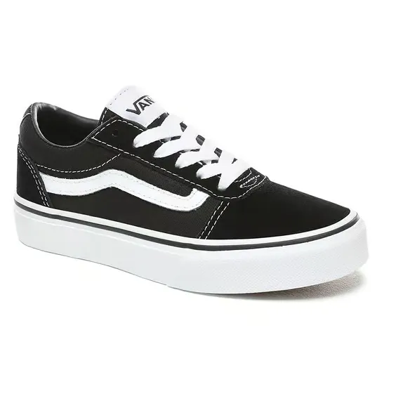 Vans scarpa sneakers per ragazzi in tela e camoscio Ward VN0A38J9IJU1 nero bianco