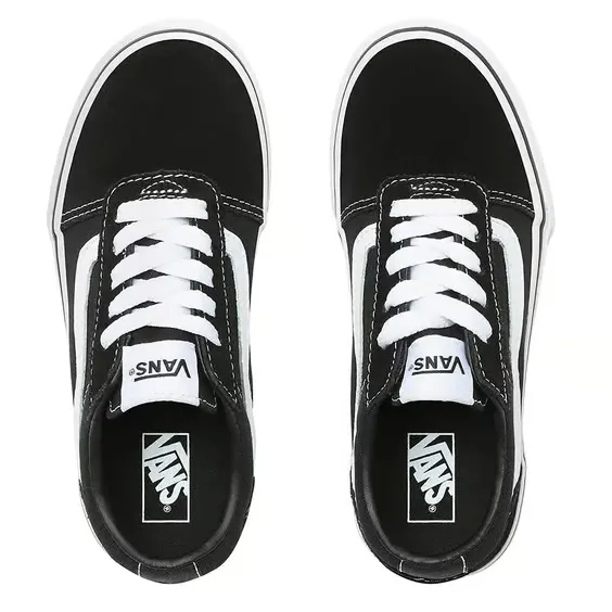 Vans scarpa sneakers per ragazzi in tela e camoscio Ward VN0A38J9IJU1 nero bianco