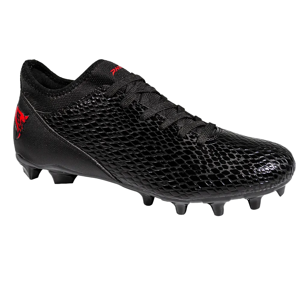 Velocity 3.0: Football Cleats - Black Cobra Skin