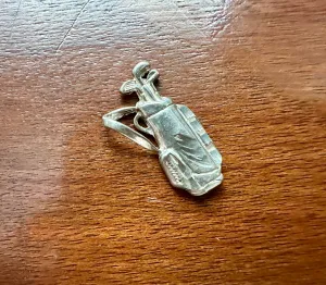 Vintage Sterling Silver 925 Golf Bag Charm Pendant