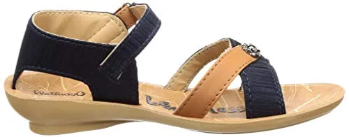 Walkaroo Women Blue Tan Outdoor Sandals-6 UK (36 EU) (7 US) (WL7703)