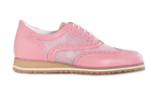 Walter Genuin Brogue Net Golf Shoe in Pink