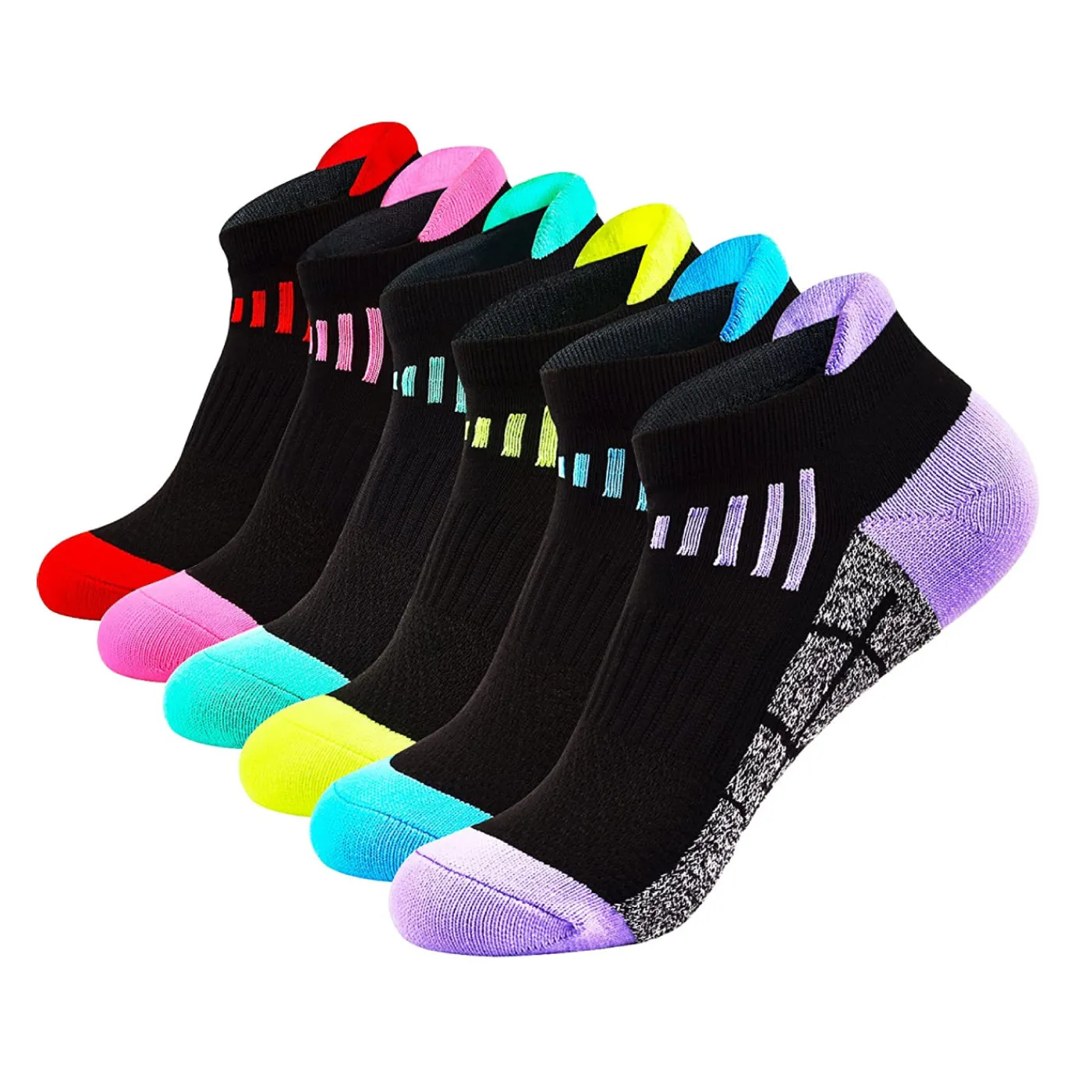 Wholesale Women's Ankle Athletic Socks Low Cut Cushioned Breathable Running Performance Sport Tab Cotton Socks