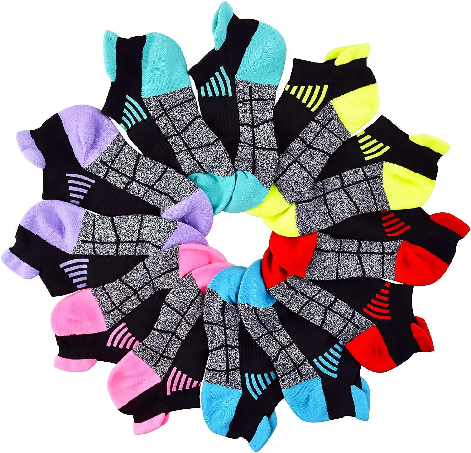 Wholesale Women's Ankle Athletic Socks Low Cut Cushioned Breathable Running Performance Sport Tab Cotton Socks