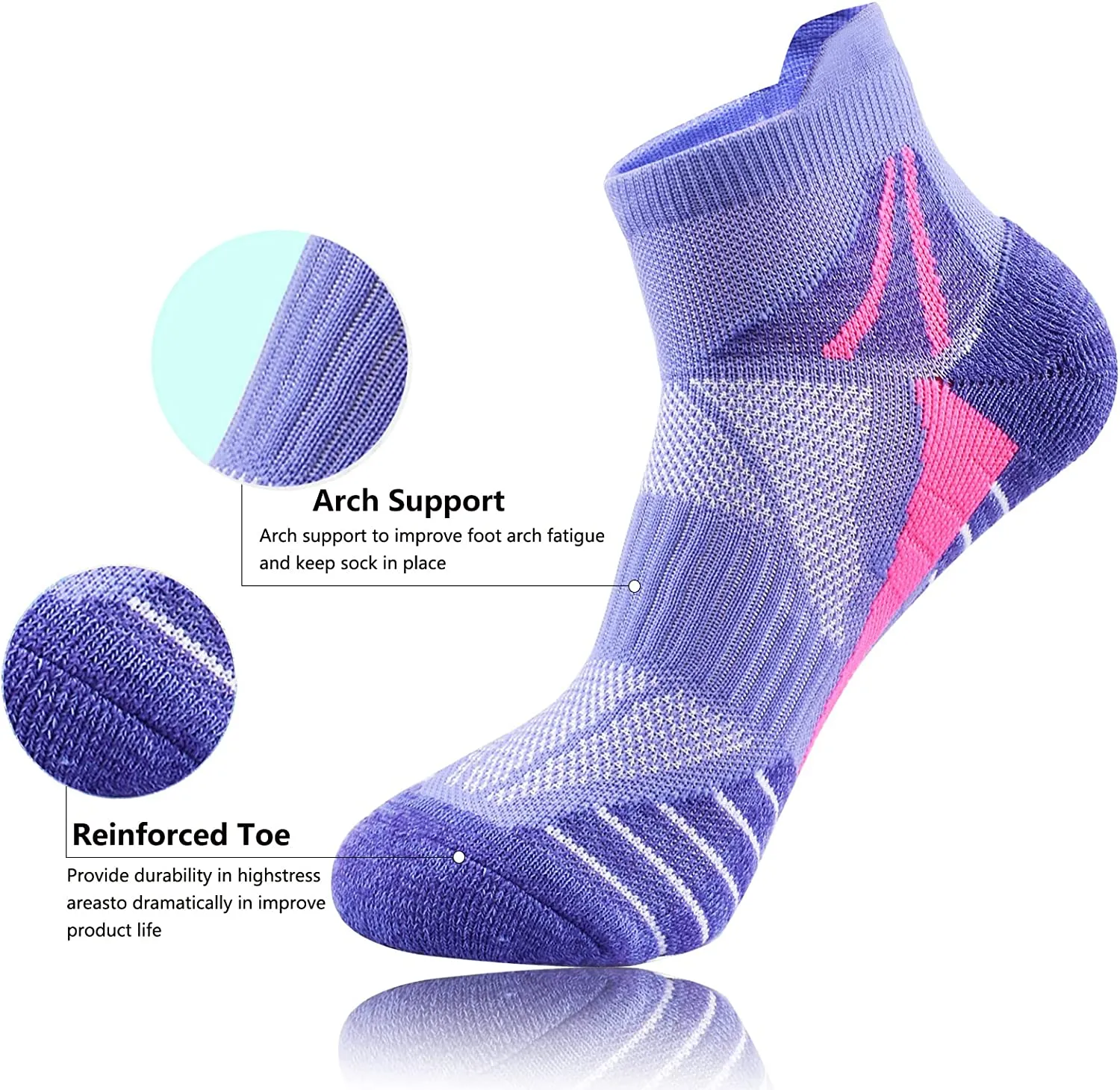 Wholesale Women's Ankle Socks Athletic Cushioned Breathable Performance Sport Tab Cotton Quarter Women's Running Socks