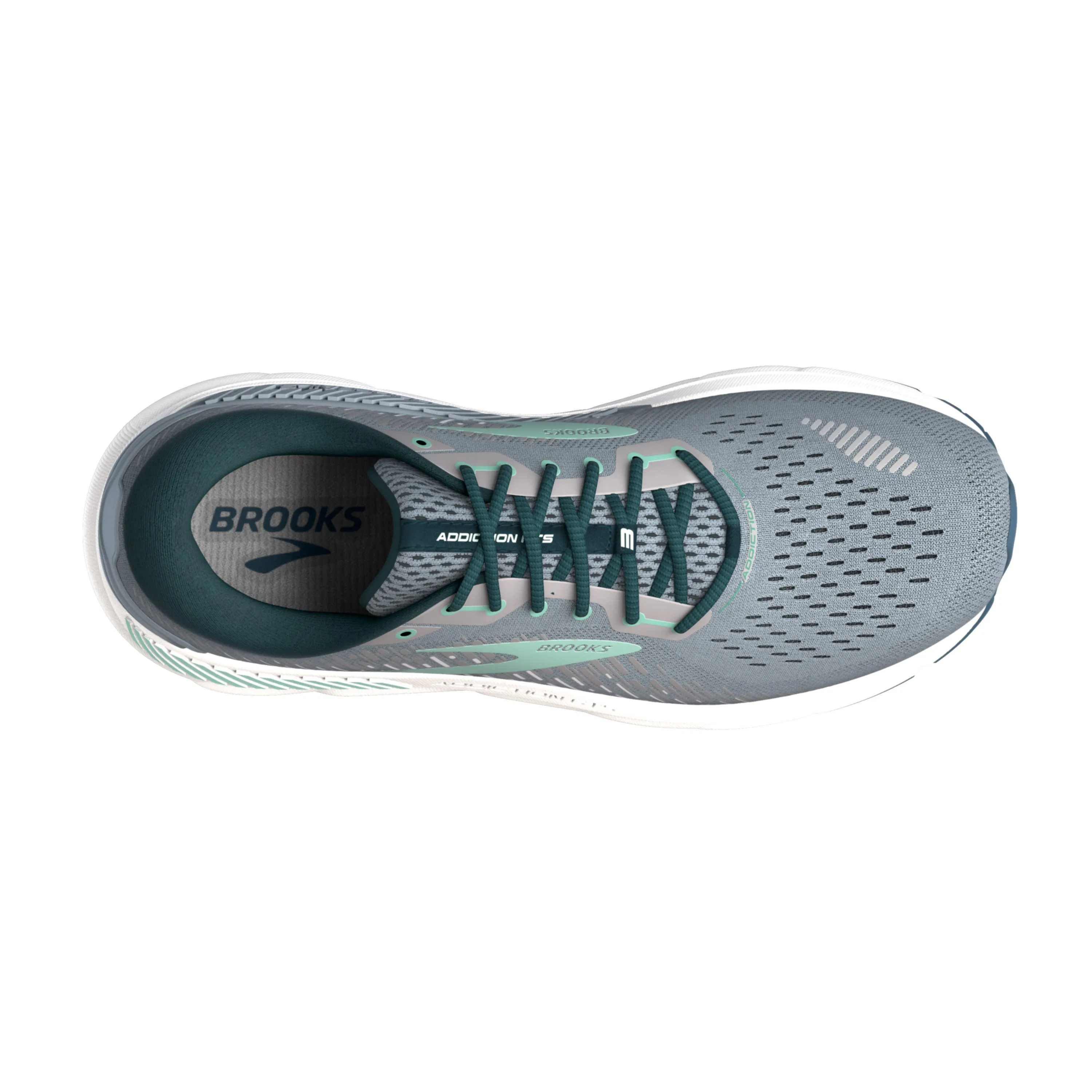 Women's Brooks Addiction GTS 15 Color: Grey/ Navy/ Aqua