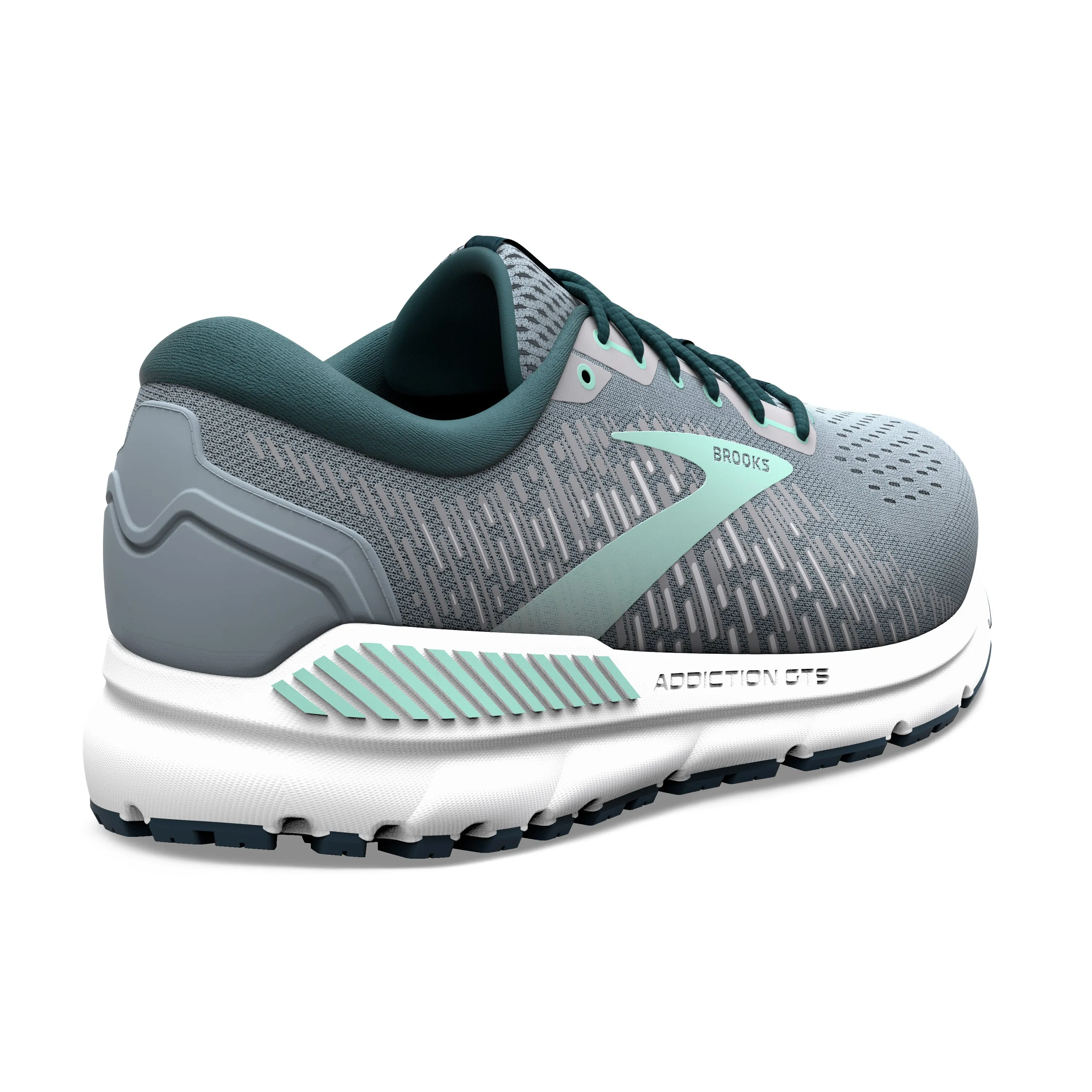 Women's Brooks Addiction GTS 15 Color: Grey/ Navy/ Aqua