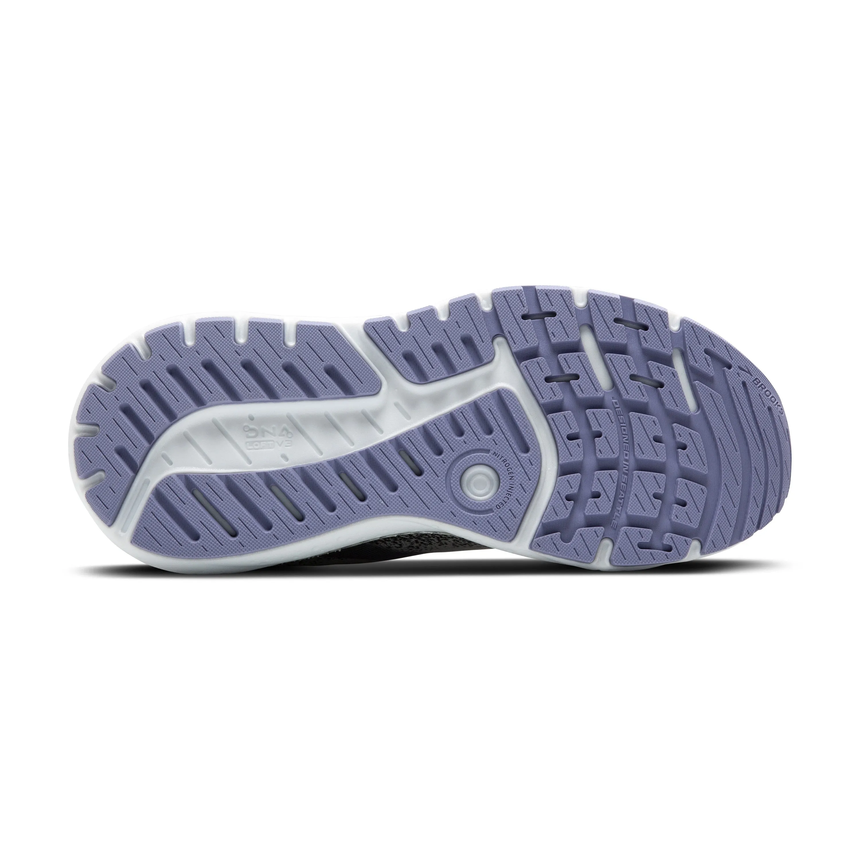 Women's Brooks Ariel GTS 24 Color: Mercury/ Ebony/ Lavender (WIDE WIDTH)