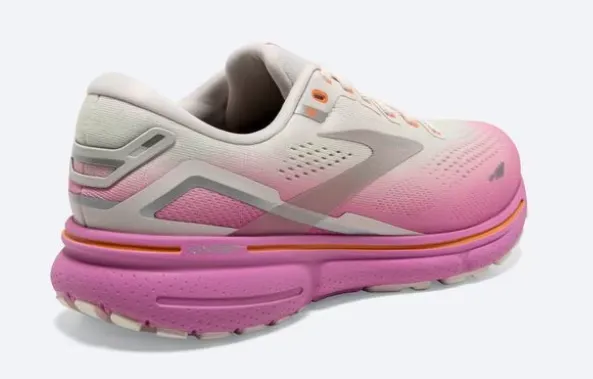 Women's Brooks Ghost 15 1203801B139 Color - Grey/Coconut/Fuchsia