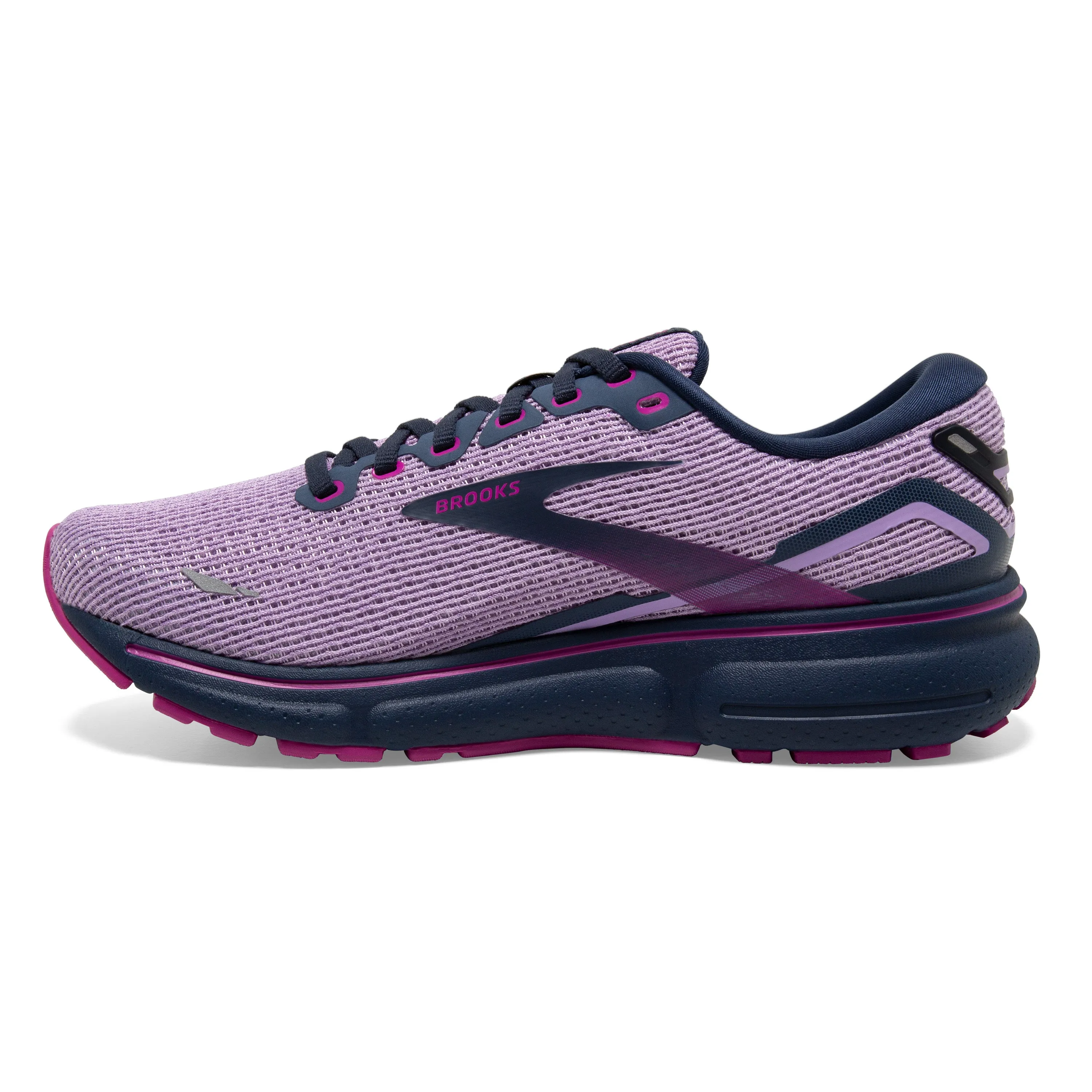 Women's Brooks Ghost 15 1203801B592 Color: Rhapsody/Dress Blue/Viola