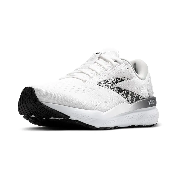 Women's Brooks Ghost 16 1204071B147 Color:  White/Oyster/Lava