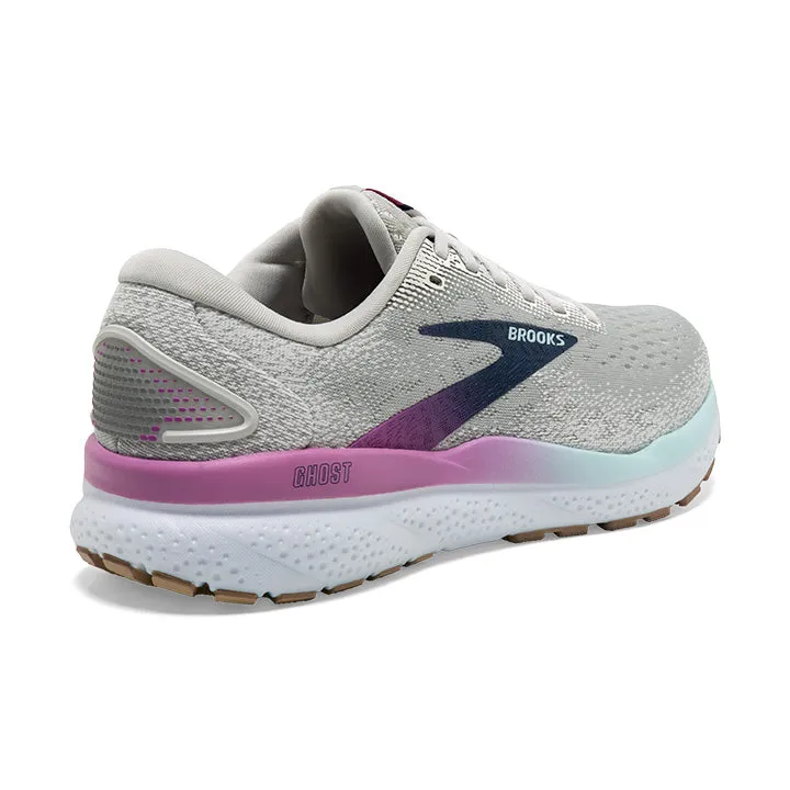 Women's Brooks Ghost 16 1204071B175Color: White/Grey/Estate Blue