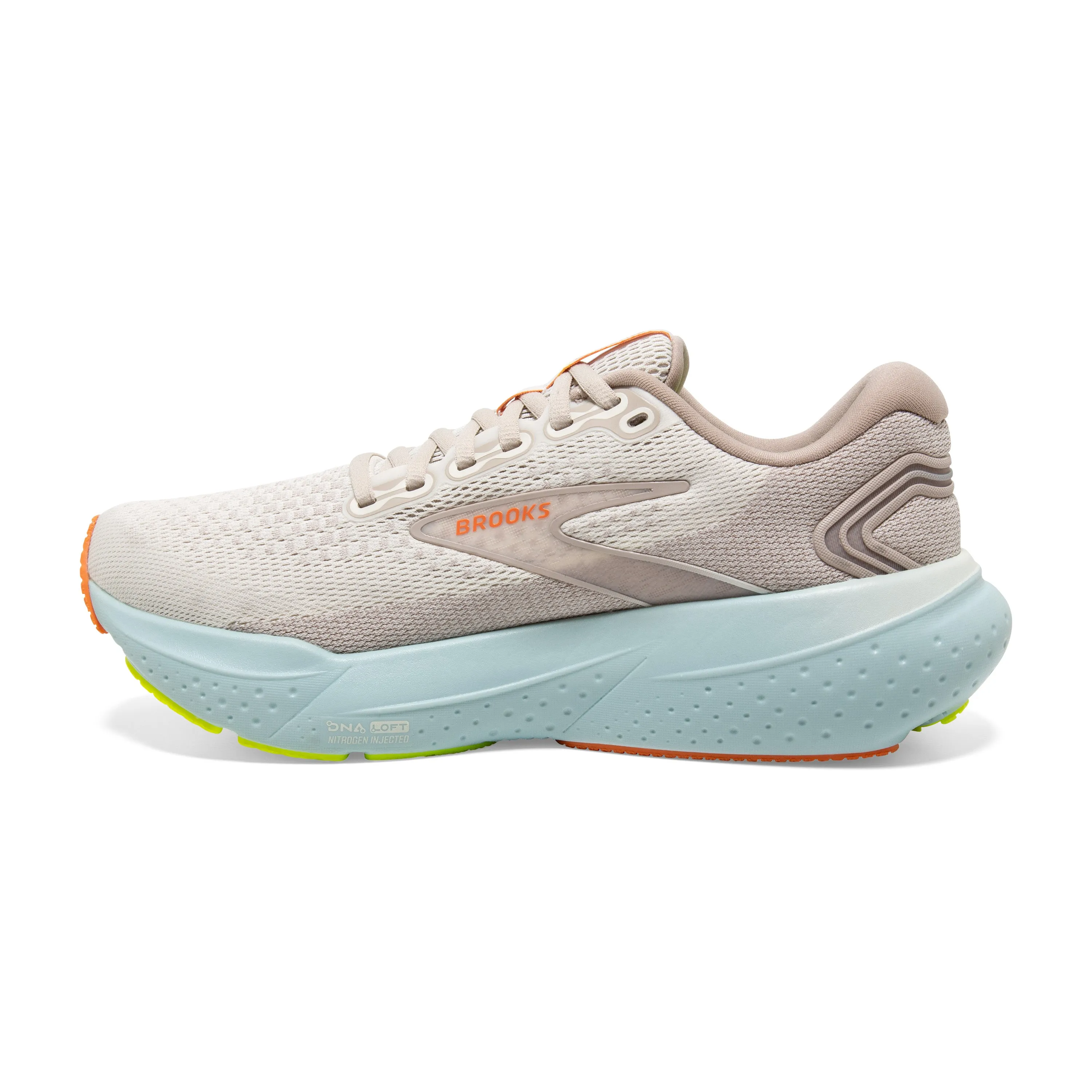 Women's Brooks Glycerin 21 Color: Coconut/Aqua/Autumn Sunset