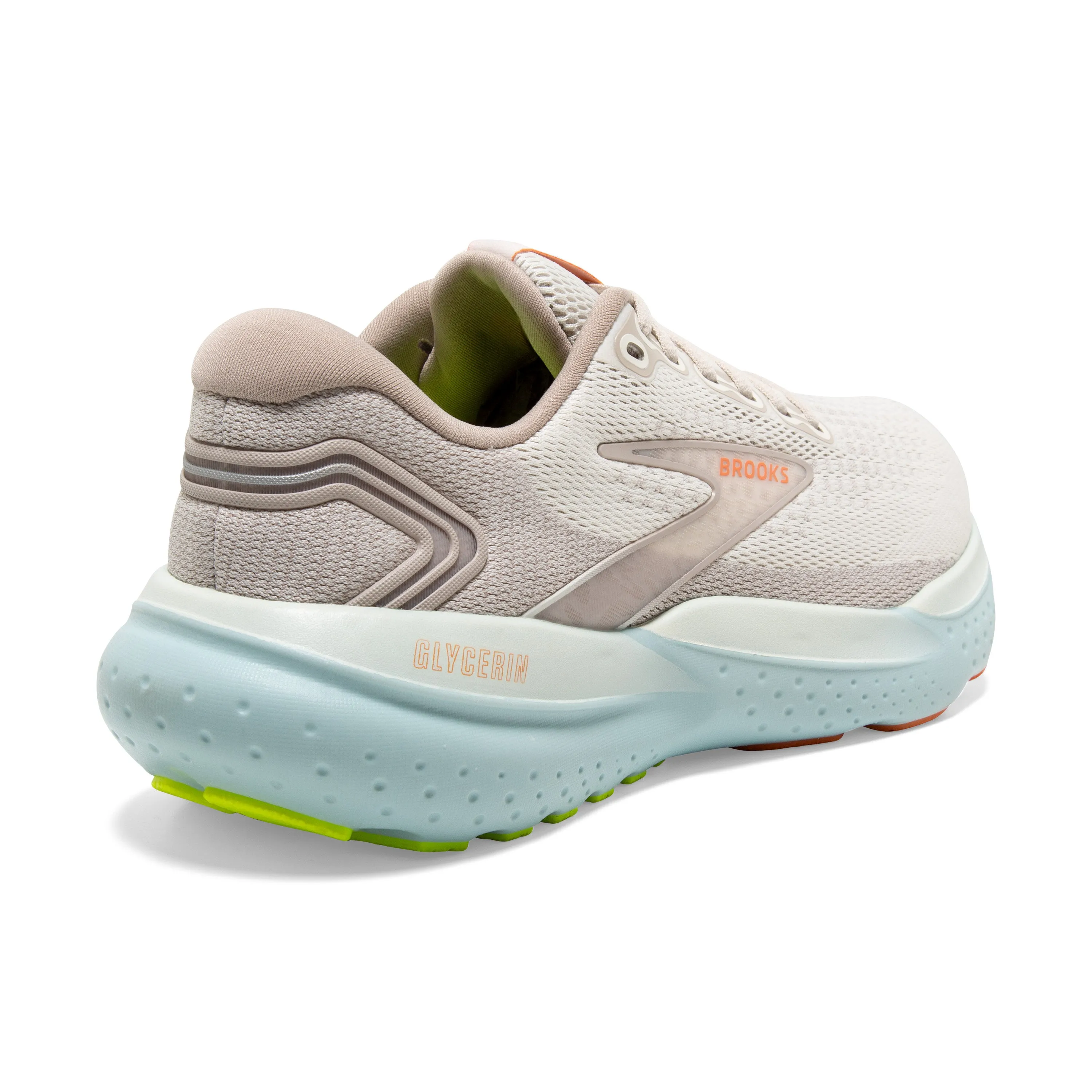 Women's Brooks Glycerin 21 Color: Coconut/Aqua/Autumn Sunset