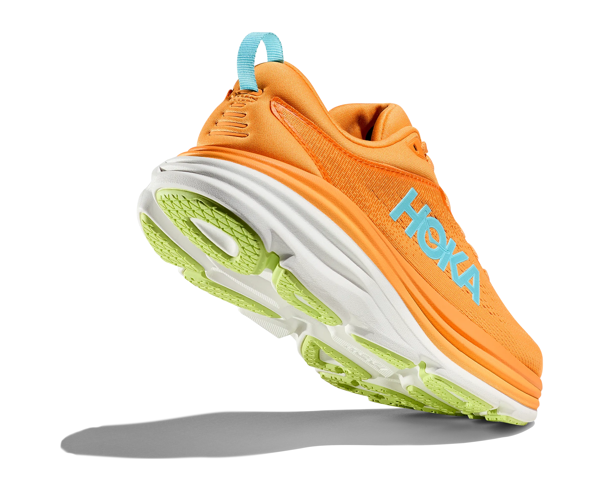 Women's Hoka Bondi 8 Color: Solar Flare / Lettuce