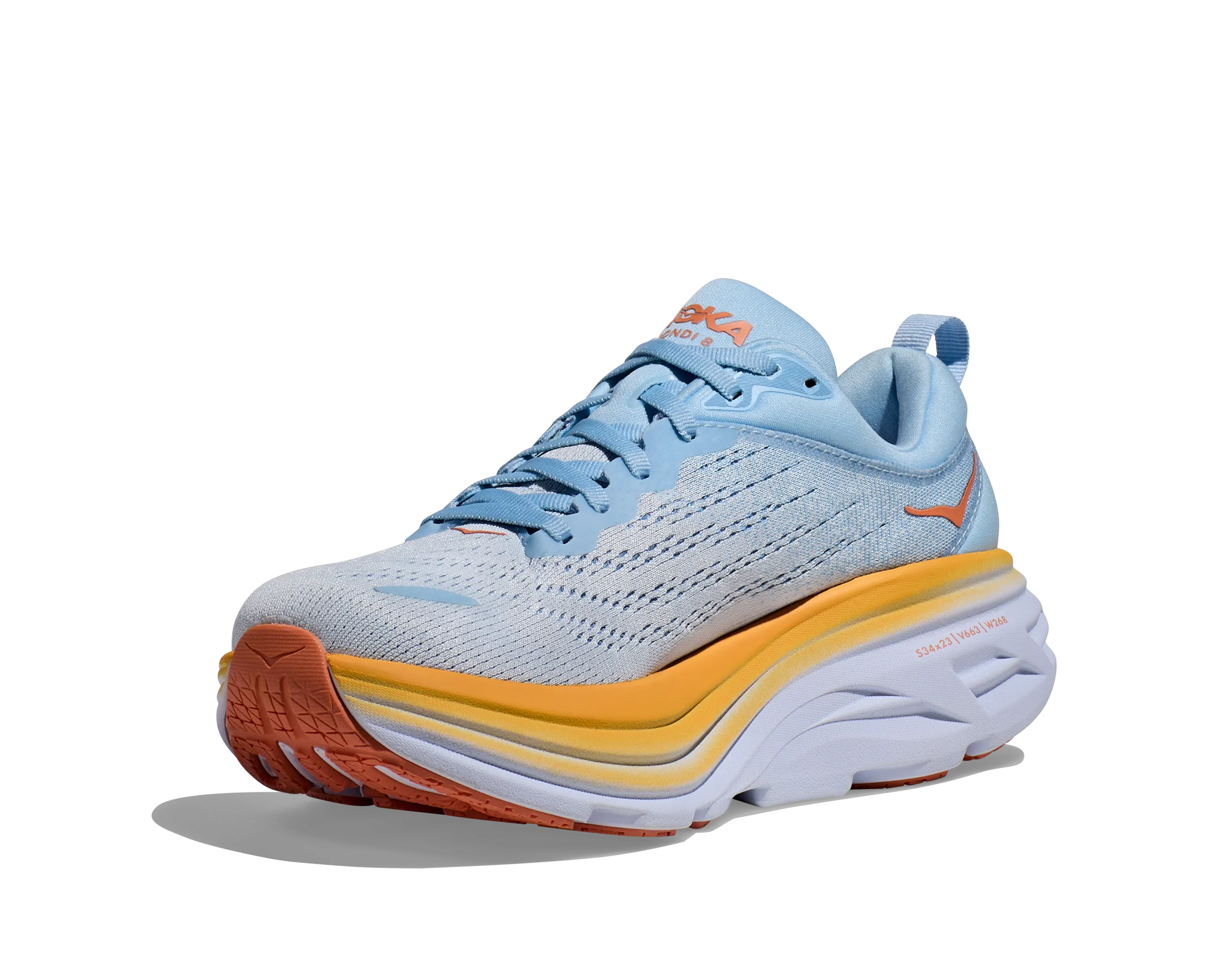 Women's Hoka Bondi 8 Color: Summer Song / Country Air (WIDE WIDTH)