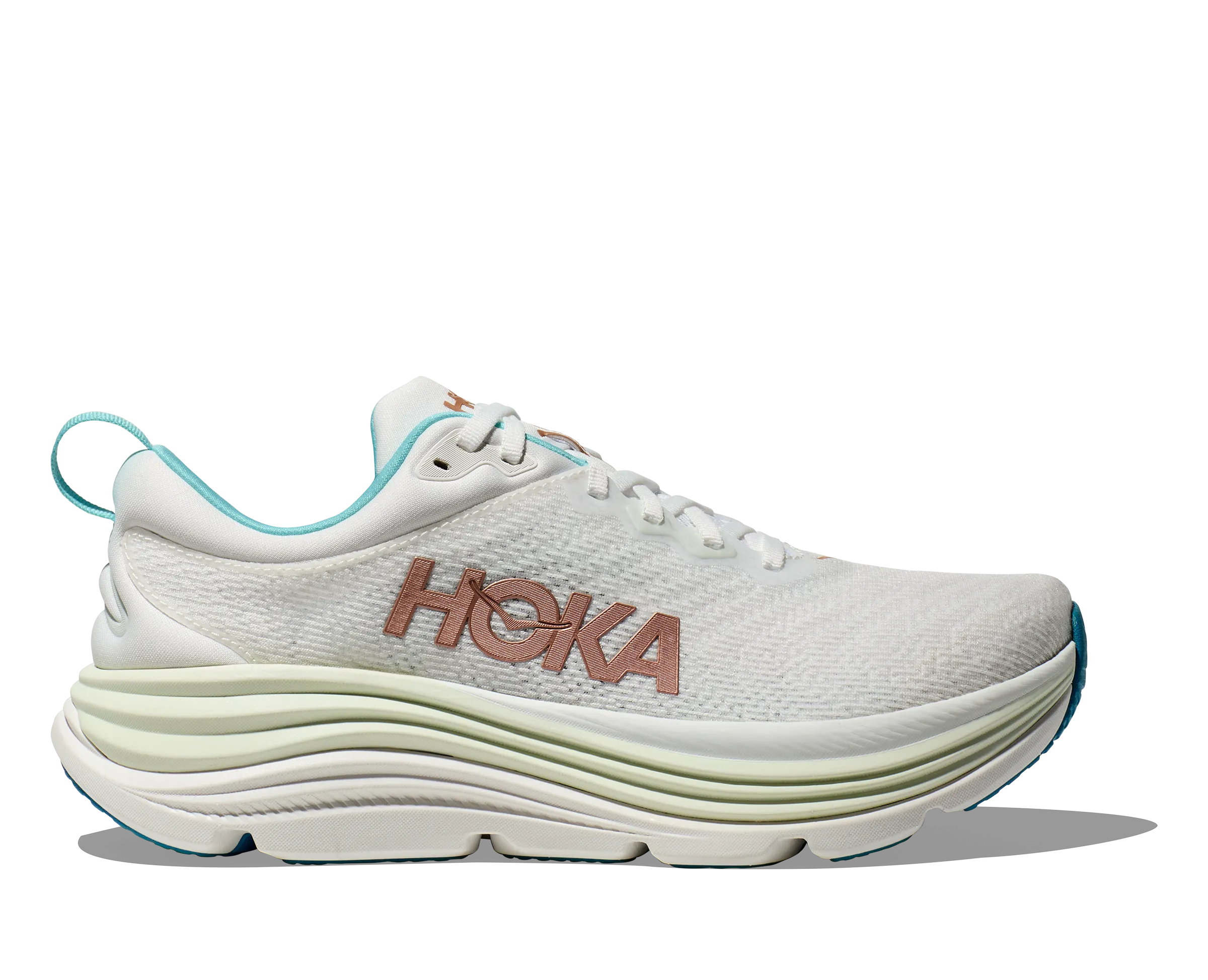 Women's Hoka Gaviota 5 Color: Frost / Rose Gold (WIDE WIDTH)