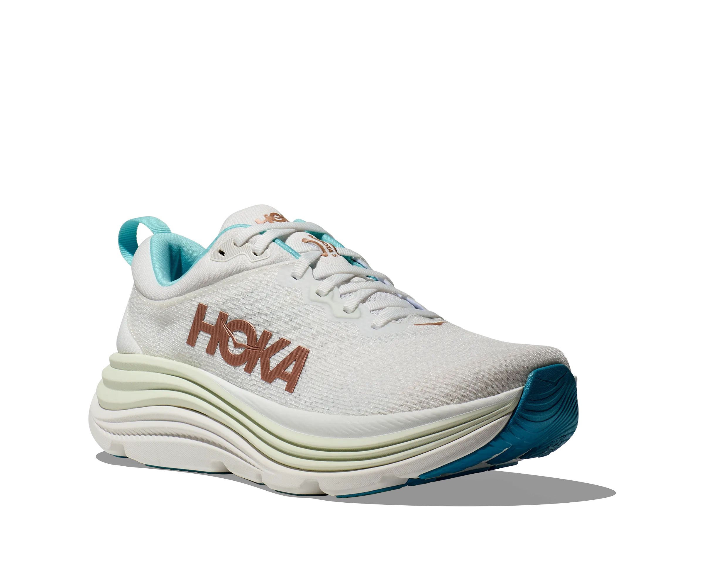 Women's Hoka Gaviota 5 Color: Frost / Rose Gold