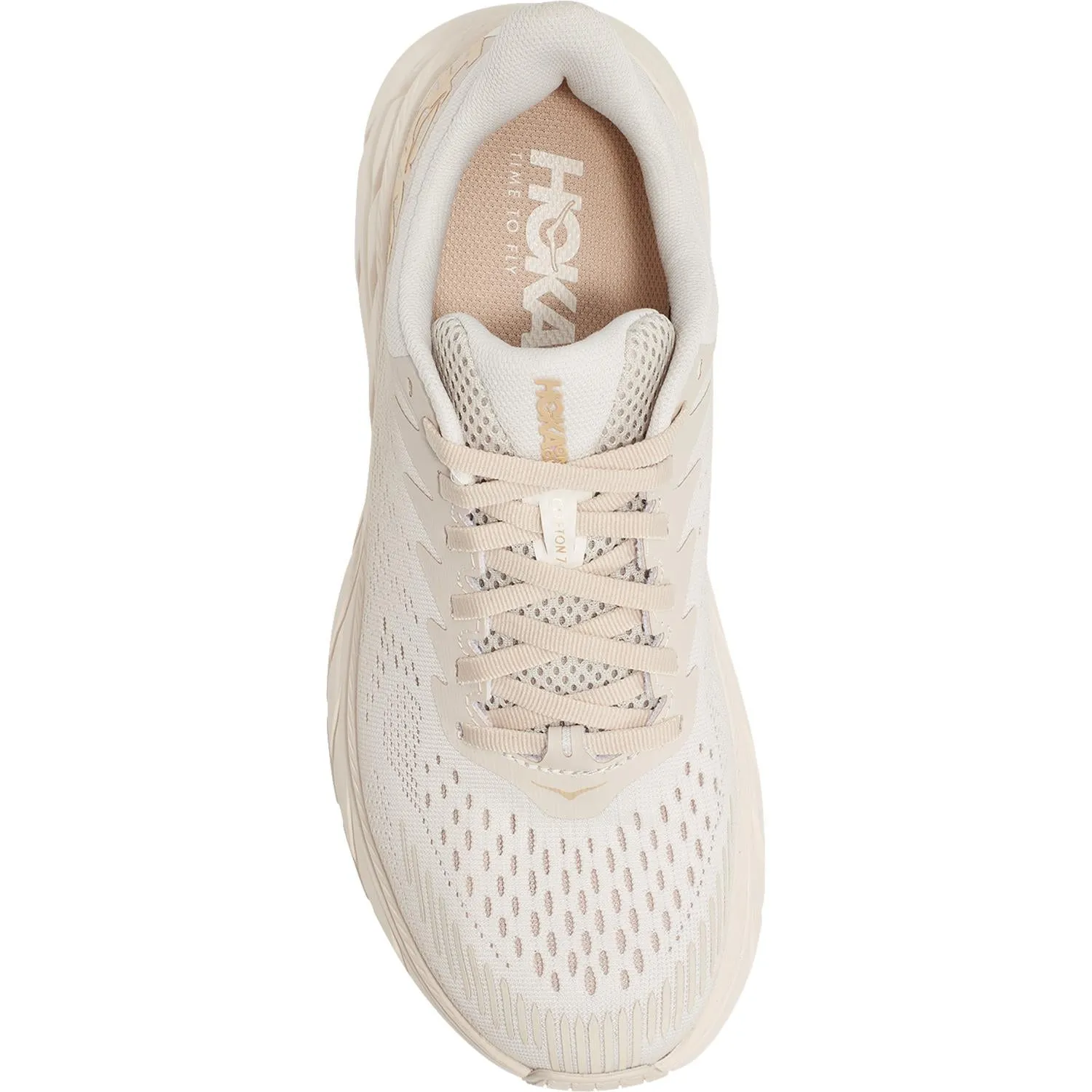 Women's Hoka One One Clifton 7 Almond Milk/Bronze Mesh