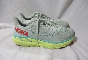 Womens HOKA ONE ONE Clifton Running Sneakers Athletic Shoes Trainers 7.5 GRAY