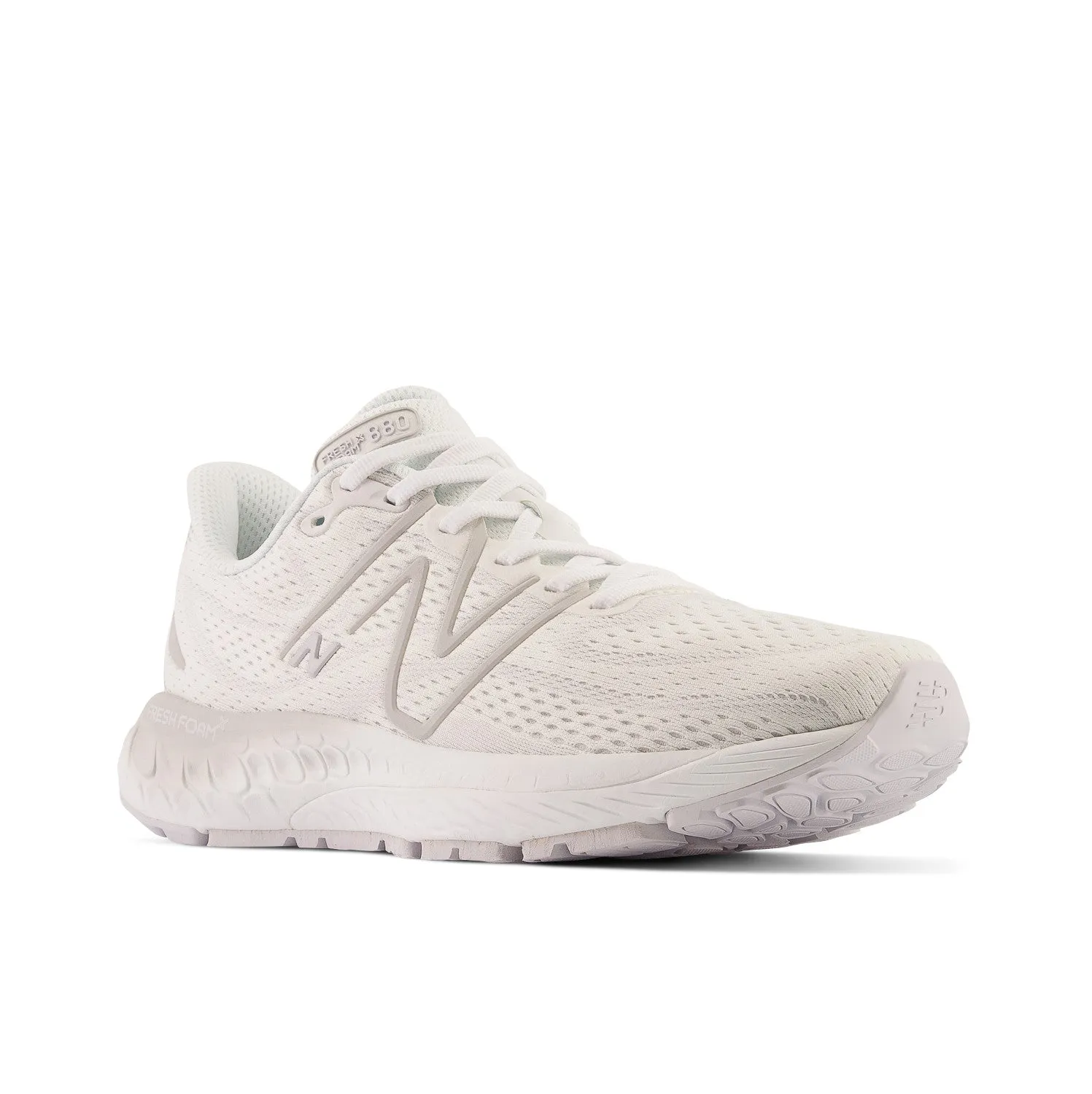 Women's New Balance Fresh Foam X 880v13 Color: White with Light Silver Metallic and Quartz Grey