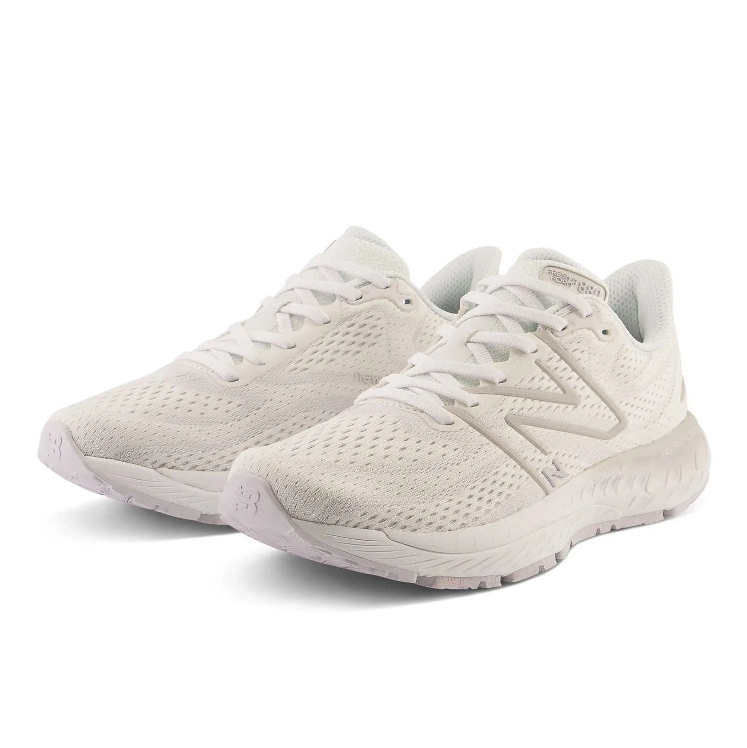 Women's New Balance Fresh Foam X 880v13 Color: White with Light Silver Metallic and Quartz Grey