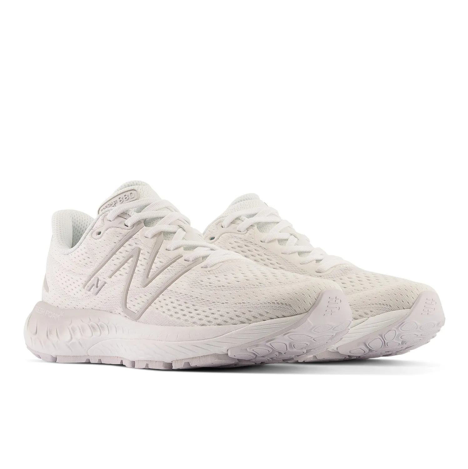 Women's New Balance Fresh Foam X 880v13 Color: White with Light Silver Metallic and Quartz Grey