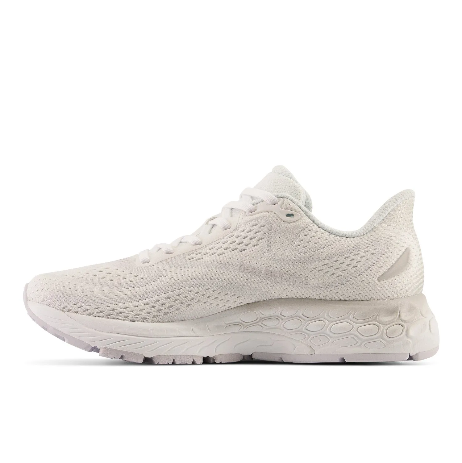 Women's New Balance Fresh Foam X 880v13 Color: White with Light Silver Metallic and Quartz Grey