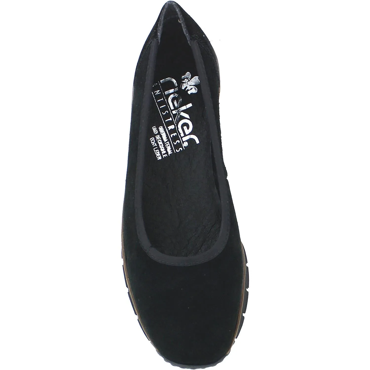 Women's Rieker 53770-00 Doris Black Suede