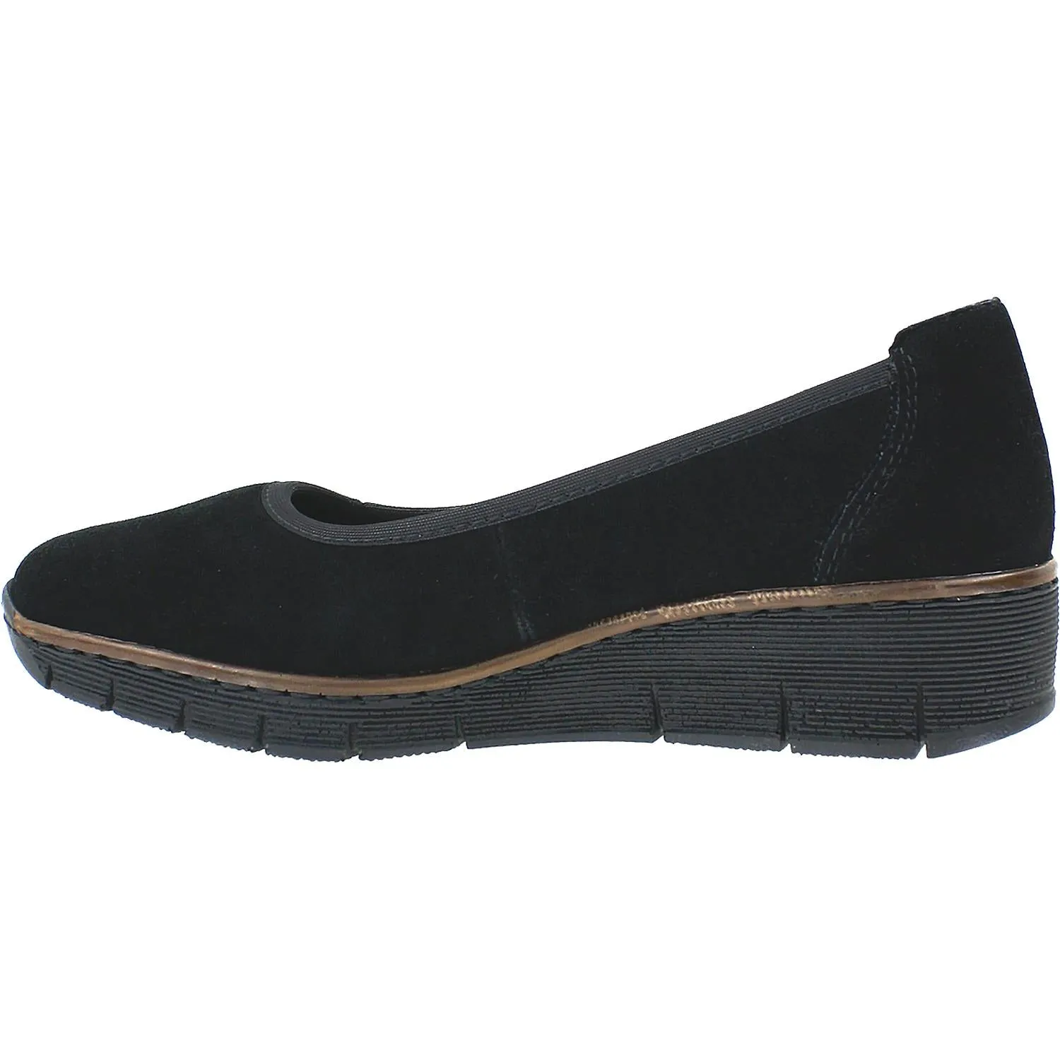 Women's Rieker 53770-00 Doris Black Suede