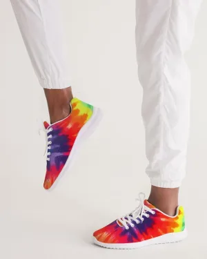 Womens Sneakers - Multicolor Tie-dye Style Low Top Canvas Running