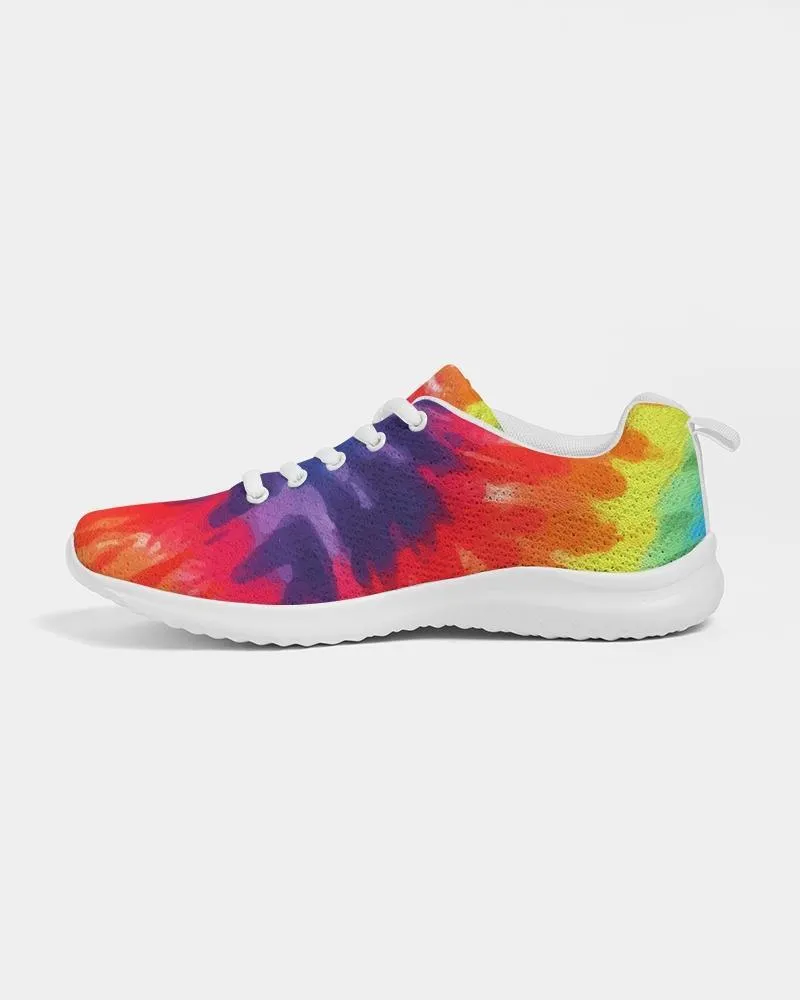 Womens Sneakers - Multicolor Tie-dye Style Low Top Canvas Running