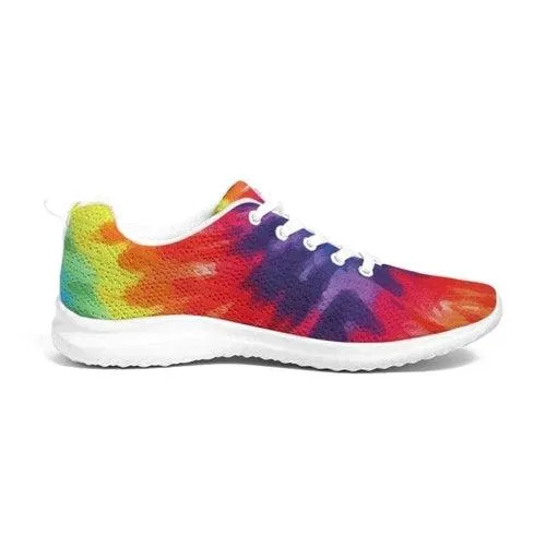 Womens Sneakers - Multicolor Tie-dye Style Low Top Canvas Running