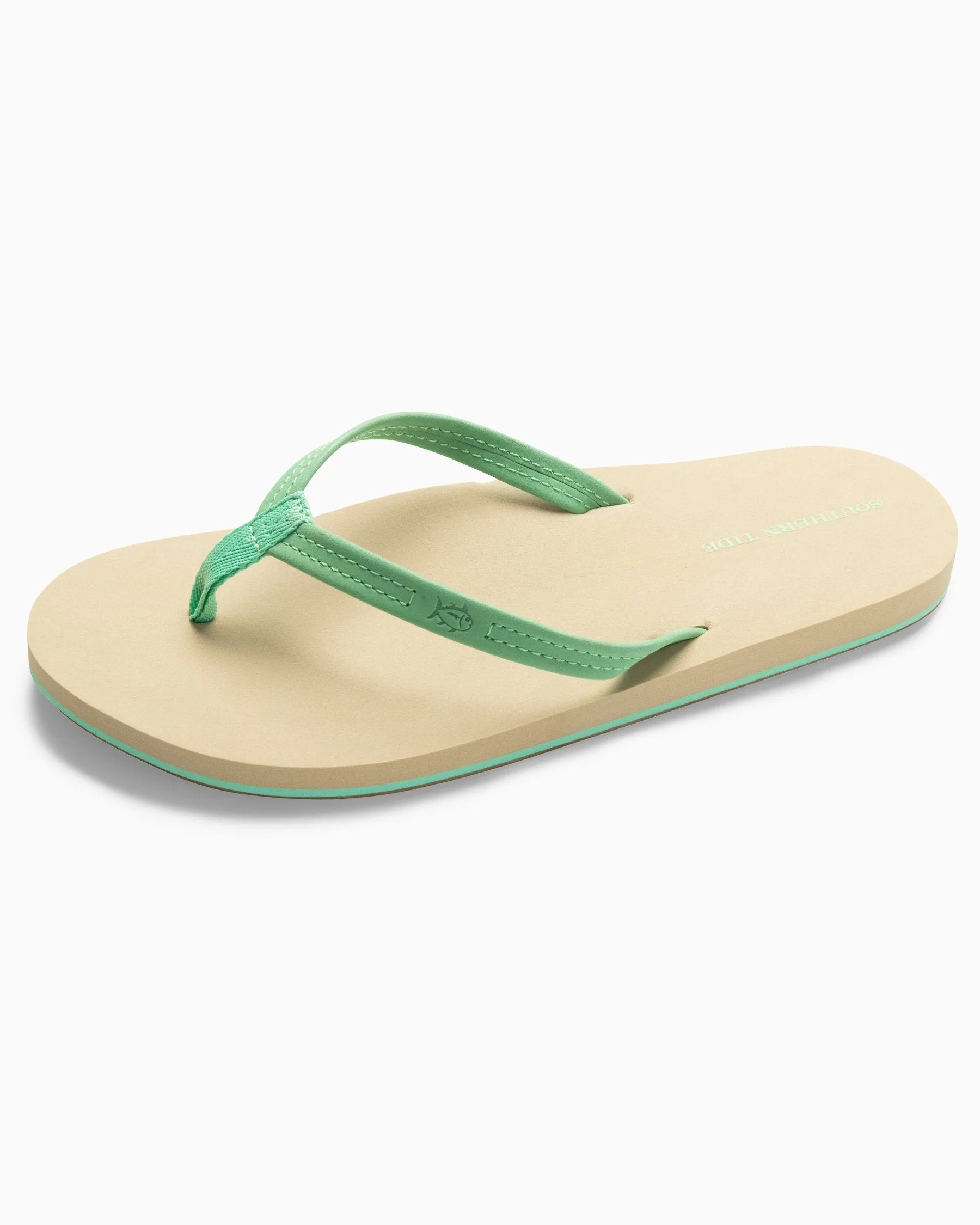 Womens Starboard Green Leather Weekend Flipjacks