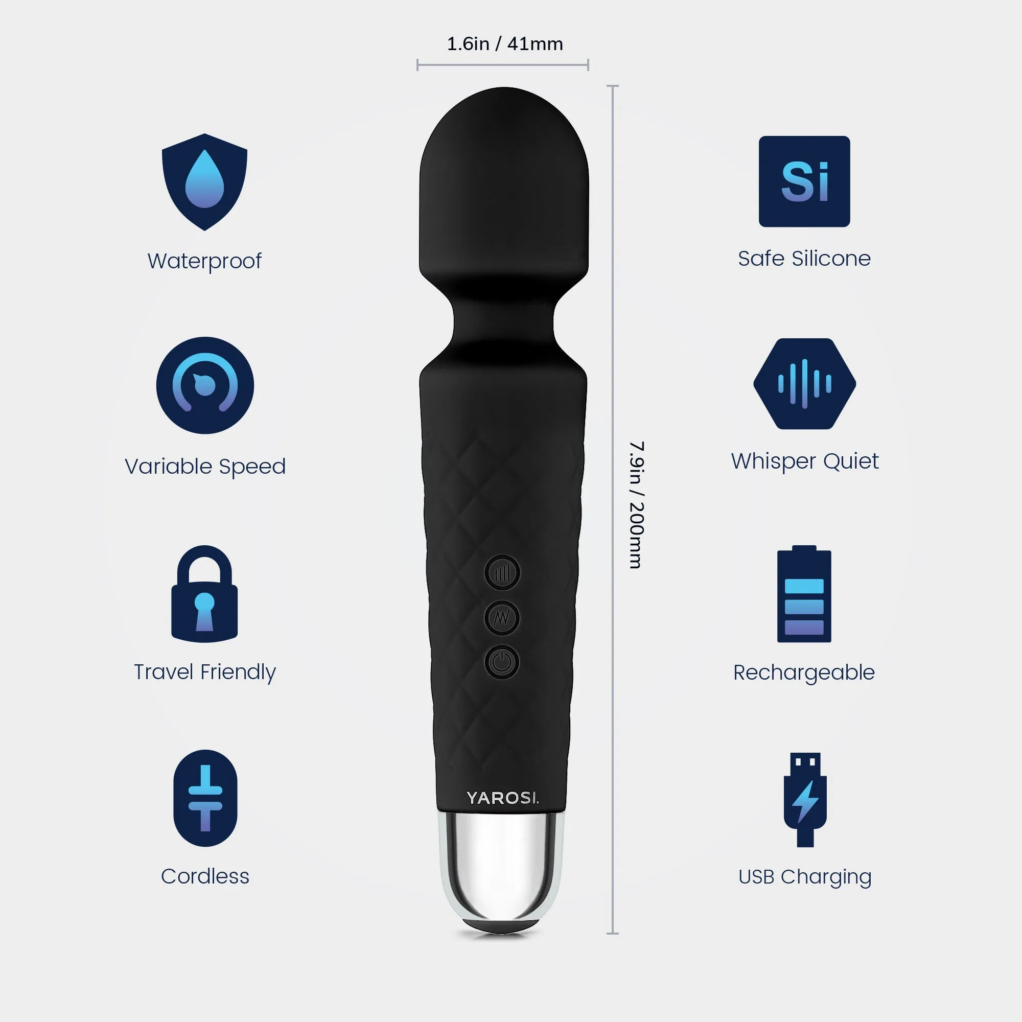 Yarosi - Mini Massager - Black