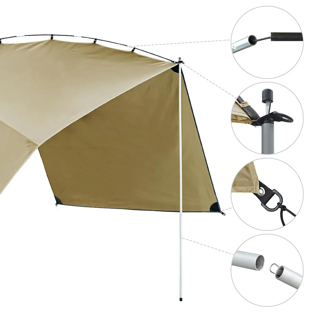 Yescom Car Awning Sun Shelter with Side for SUV Camper Trailer Beach